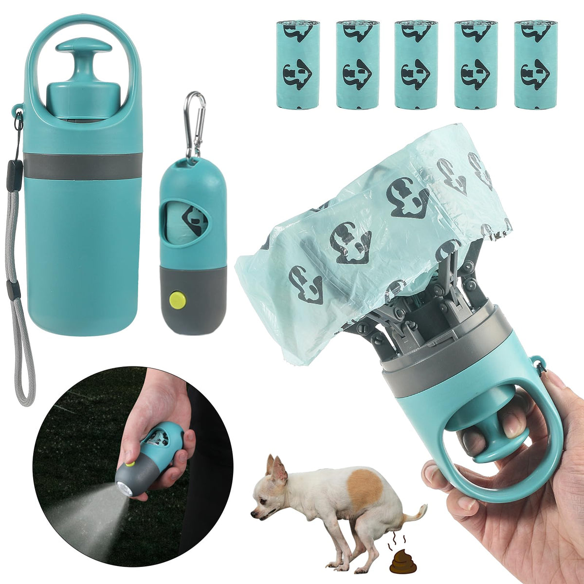 Recogedor Portátil Excrementos mascotas